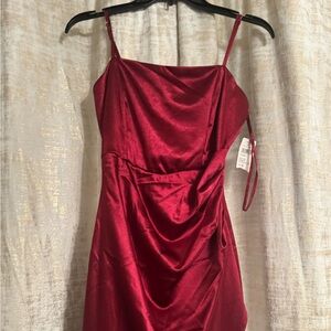 Burgundy maxi dress - prom/ wedding guestt dress